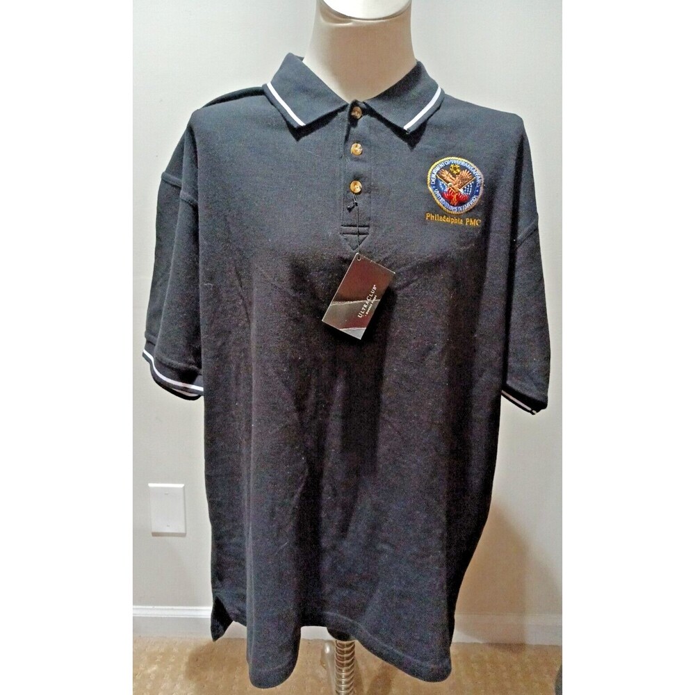 Dept of Veteran Affairs Philadelphia P MC Ultra Club Double Pique Polo Black XL